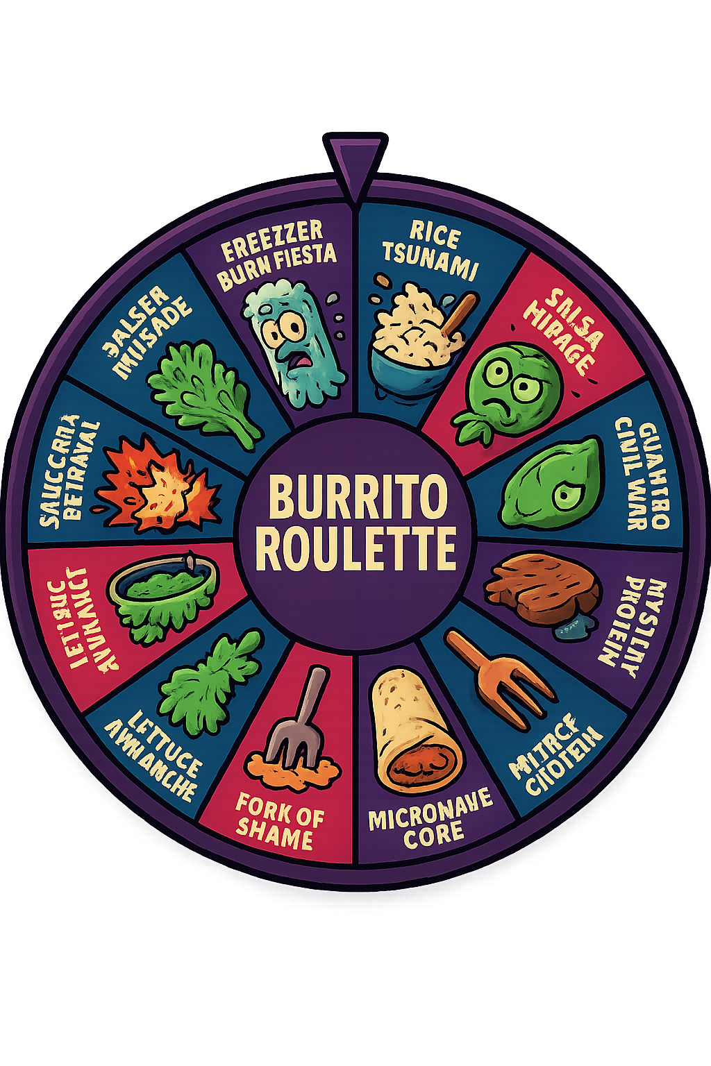 Burrito Roulette wheel